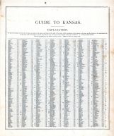 Kansas - Guide 1, United States 1885 Atlas of Central and Midwestern States